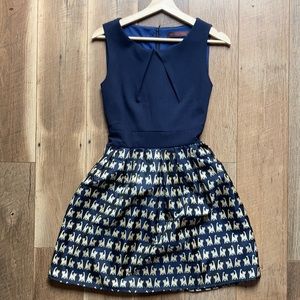 Cute cat print dress